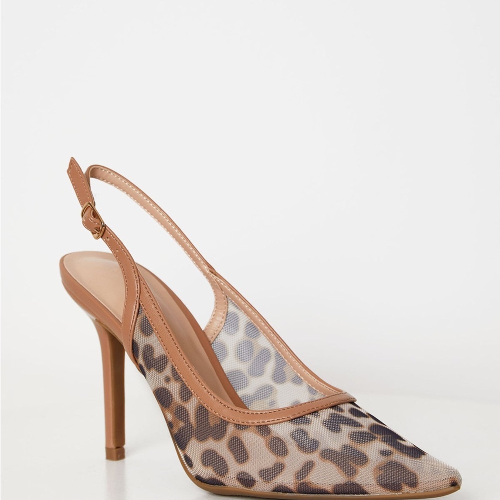 Leopard Print Slingback Heels